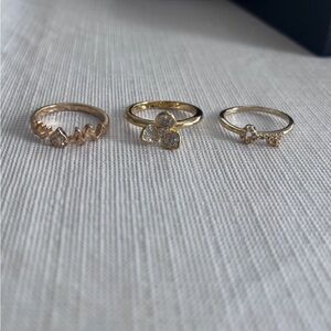 Elegant Gold Ring Set